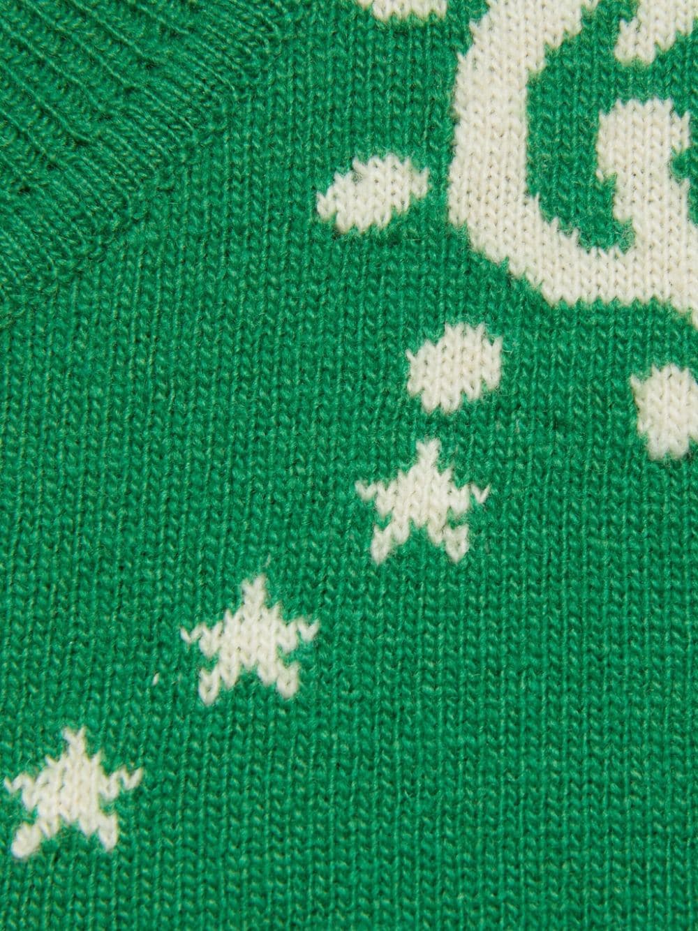 Green wool sweater for children