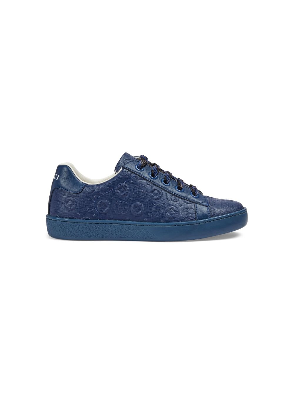 Blue sneakers for children with logo