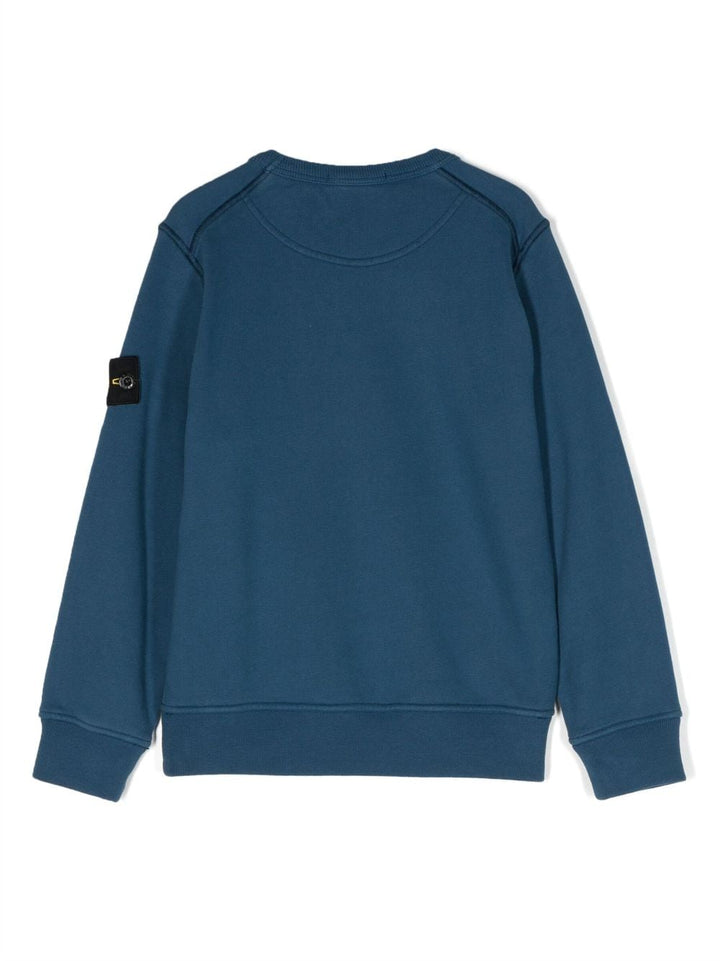 Blue sweatshirt for boys with logo