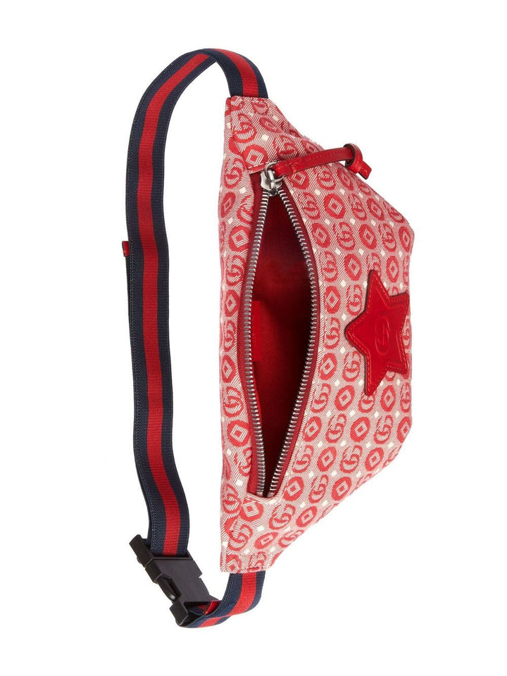 Red and white baby carrier for girls