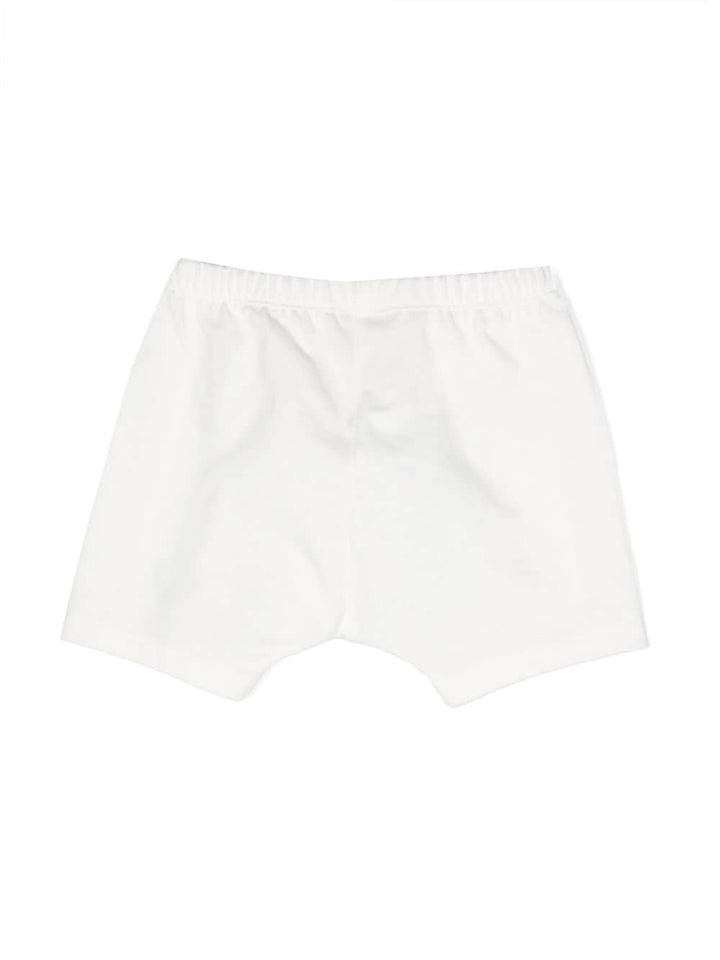 White Bermuda shorts for newborns