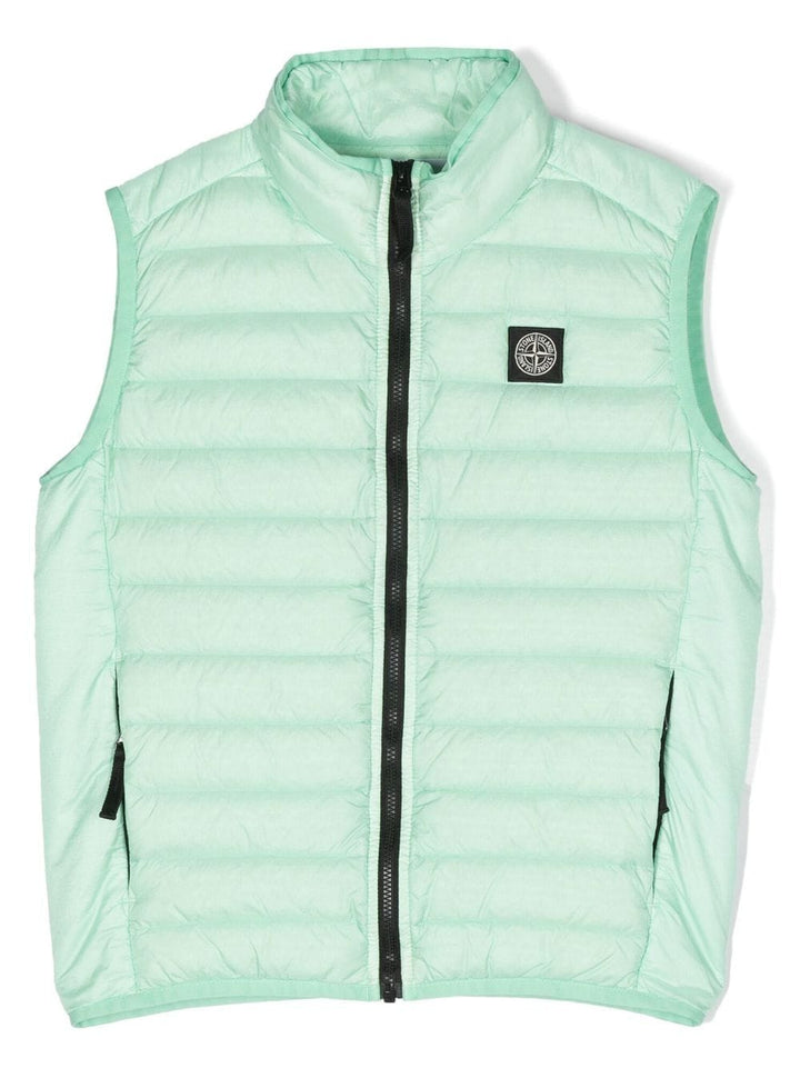 Green vest for boys with logo
