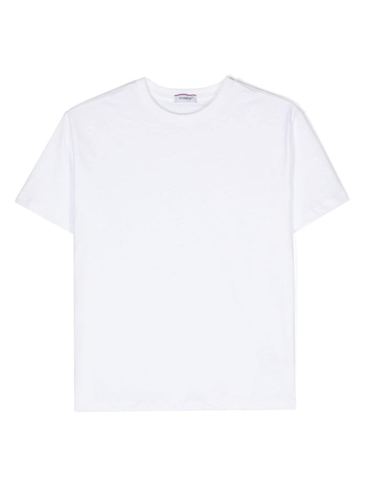 T-shirt bianco per bambina con logo
