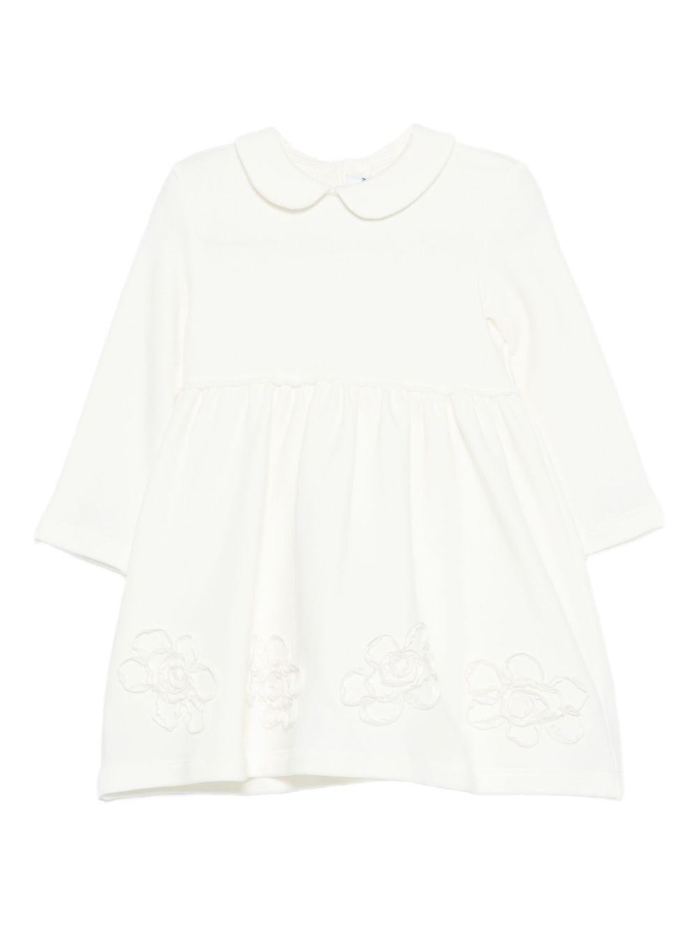 Abito bianco per neonata A25GVL0021M0100 1010 Il Gufo