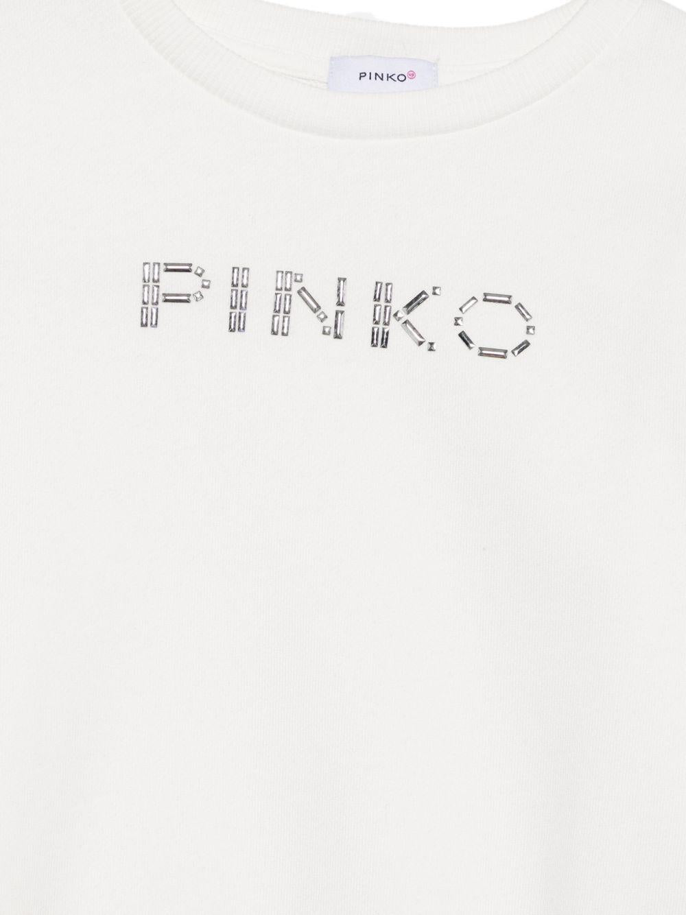 Felpa bianca per bambina KFFE011CFE014 D867 Pinko Kids