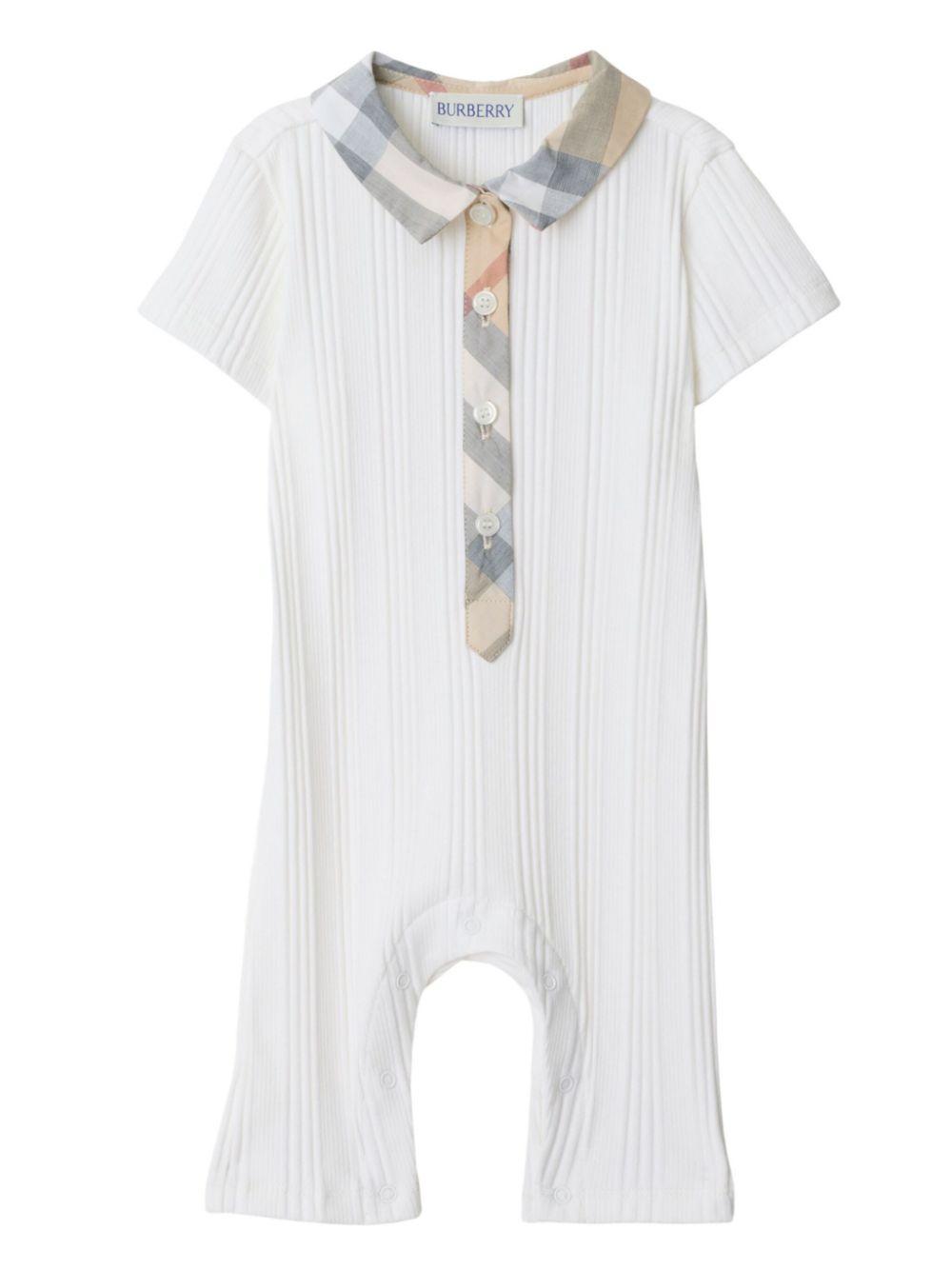 Onesie Tutina Burberry Neonato White Onesie For Newborns