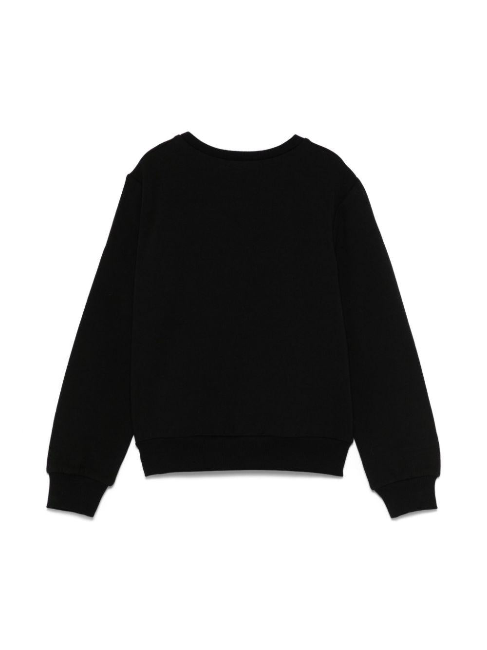 Black sweatshirt for girls with logo