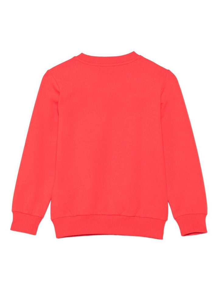 Felpa rossa per bambino HUF09ILDA21 50109 Moschino Kids
