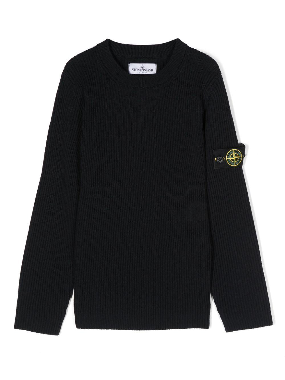 Blue wool sweater for children
