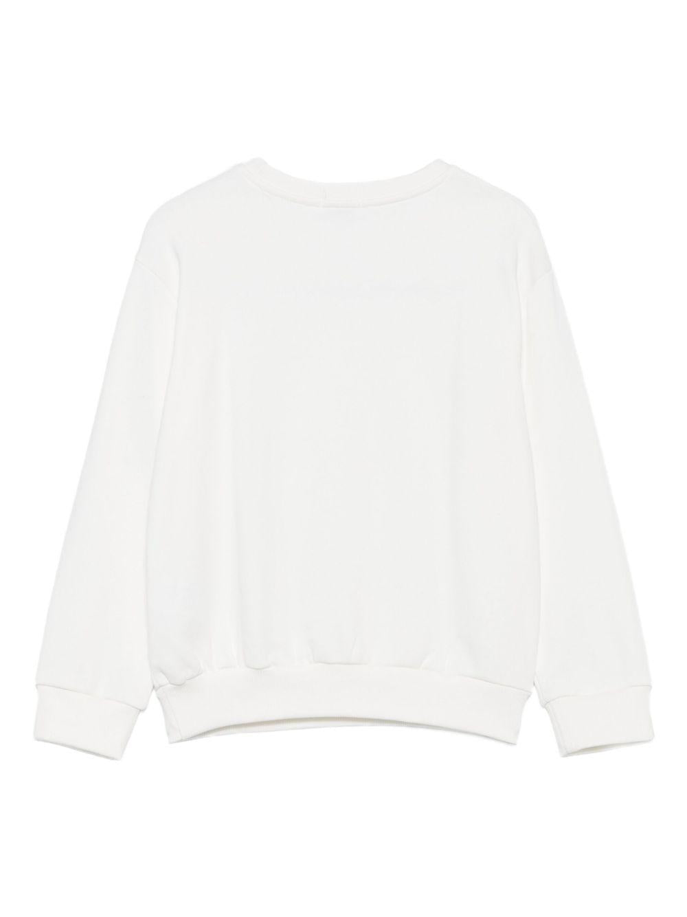 Felpa bianca per bambina KFFE011CFE014 D867 Pinko Kids