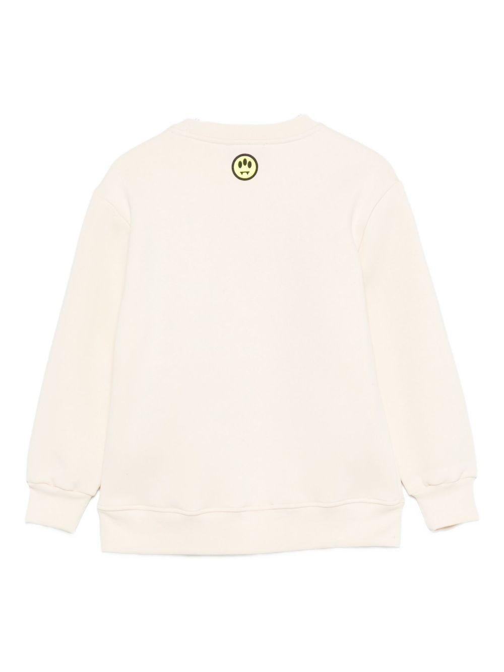 Felpa bianco sporco per bambino F5BKJUSW239 013 Barrow Kids