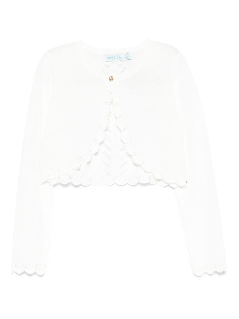 Cardigan bianco per bambina