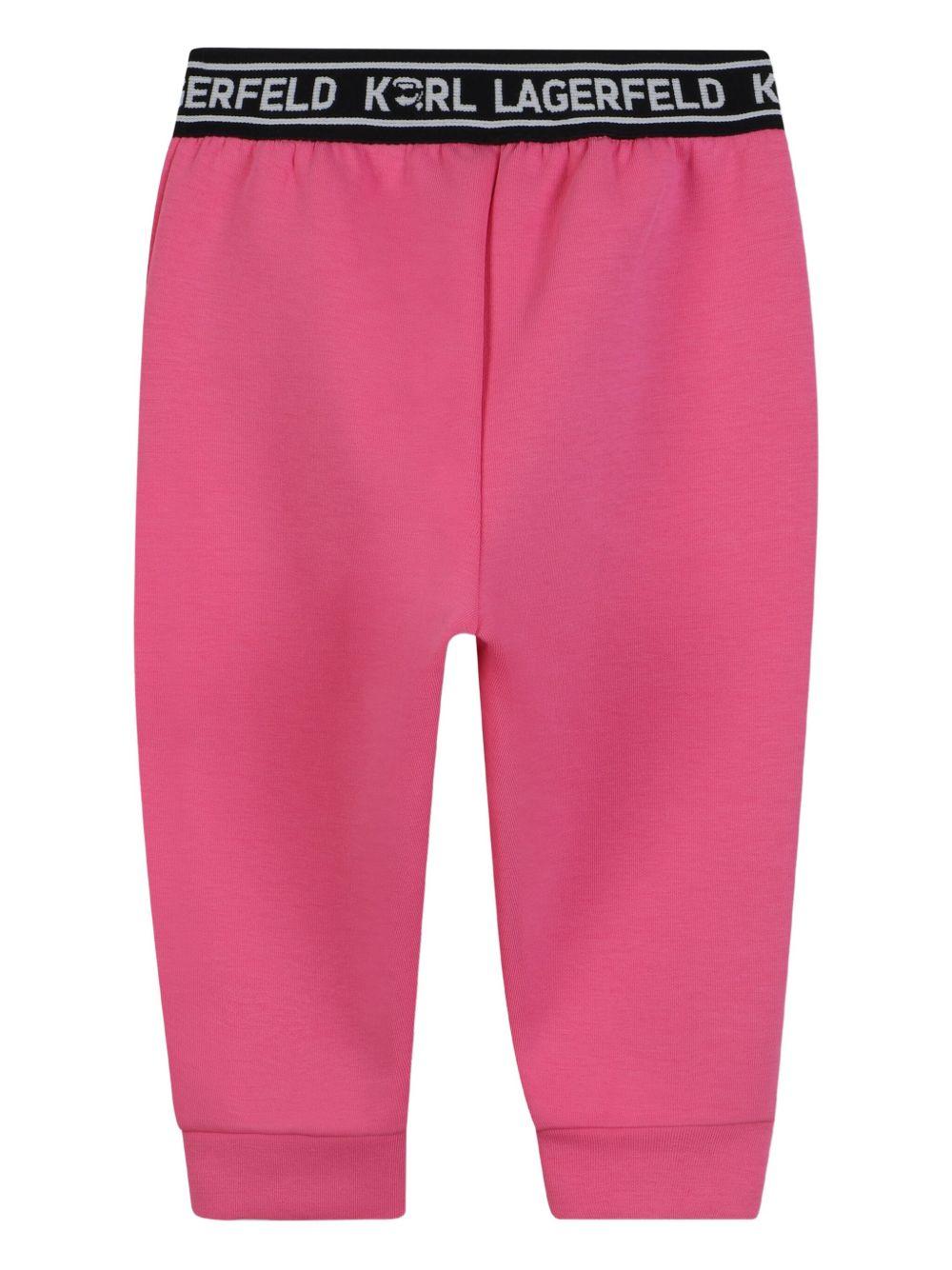 Completo rosa/bianco per neonata Z30649 48V Karl Lagerfeld Kids