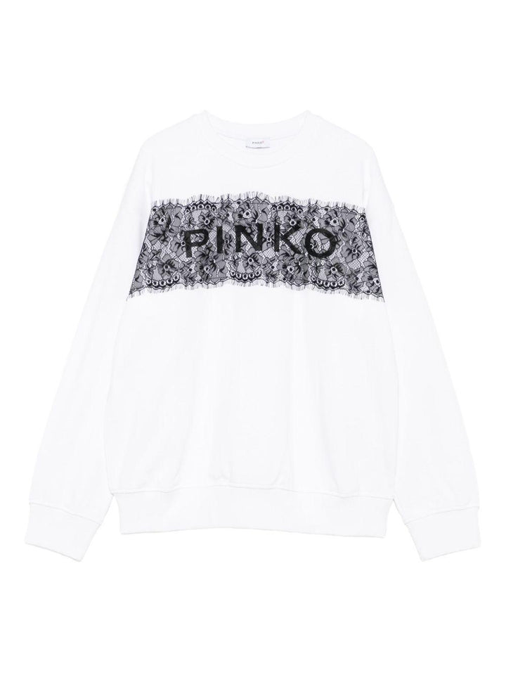 Felpa bianca per bambina KFFE024CFF015 D839 Pinko Kids