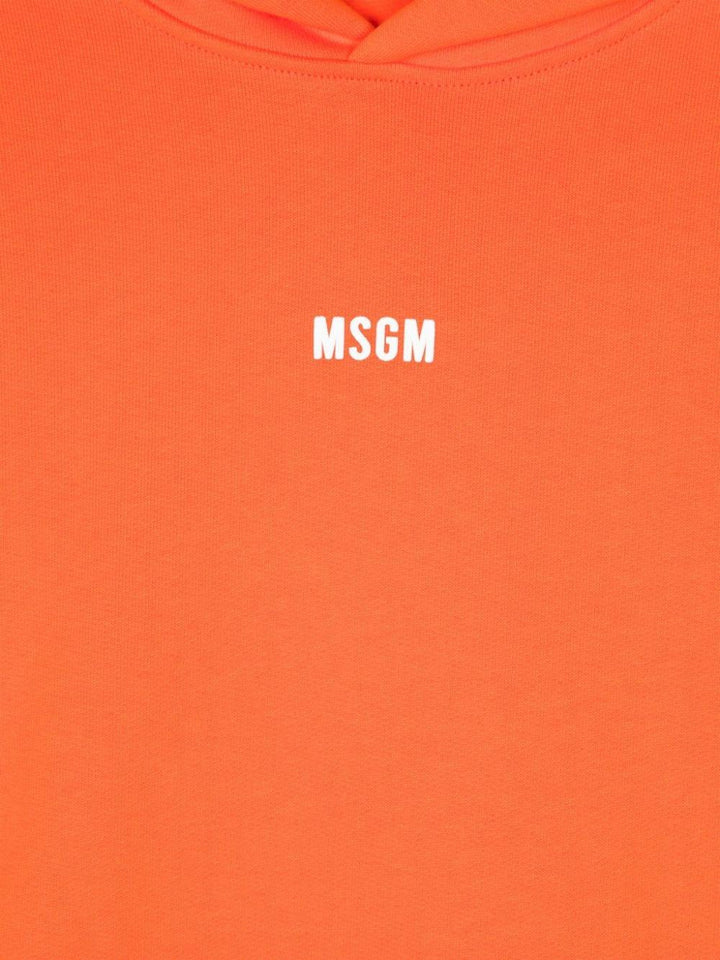 Orange sweatshirt for boys with logo