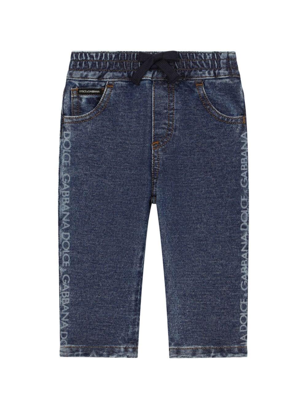 Blue cotton baby jeans