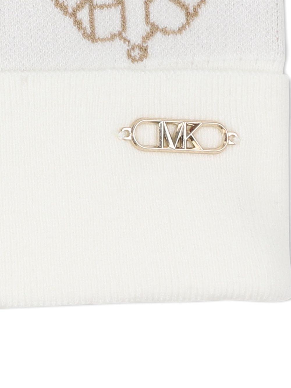 Cappello bianco/oro per bambina R30520 117 Michael Kors Kids