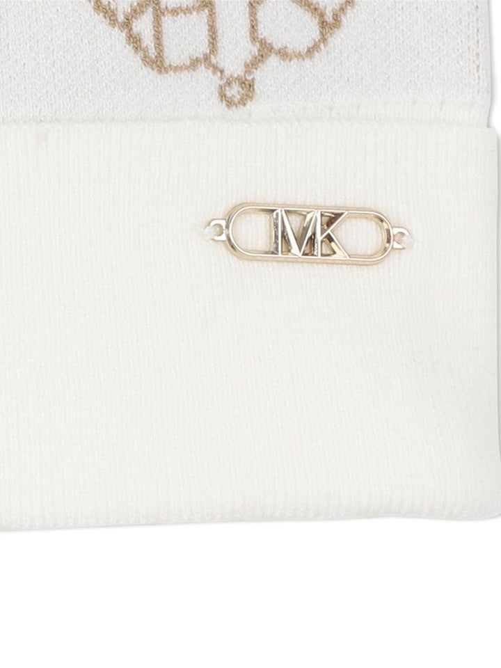 Cappello bianco/oro per bambina R30520 117 Michael Kors Kids