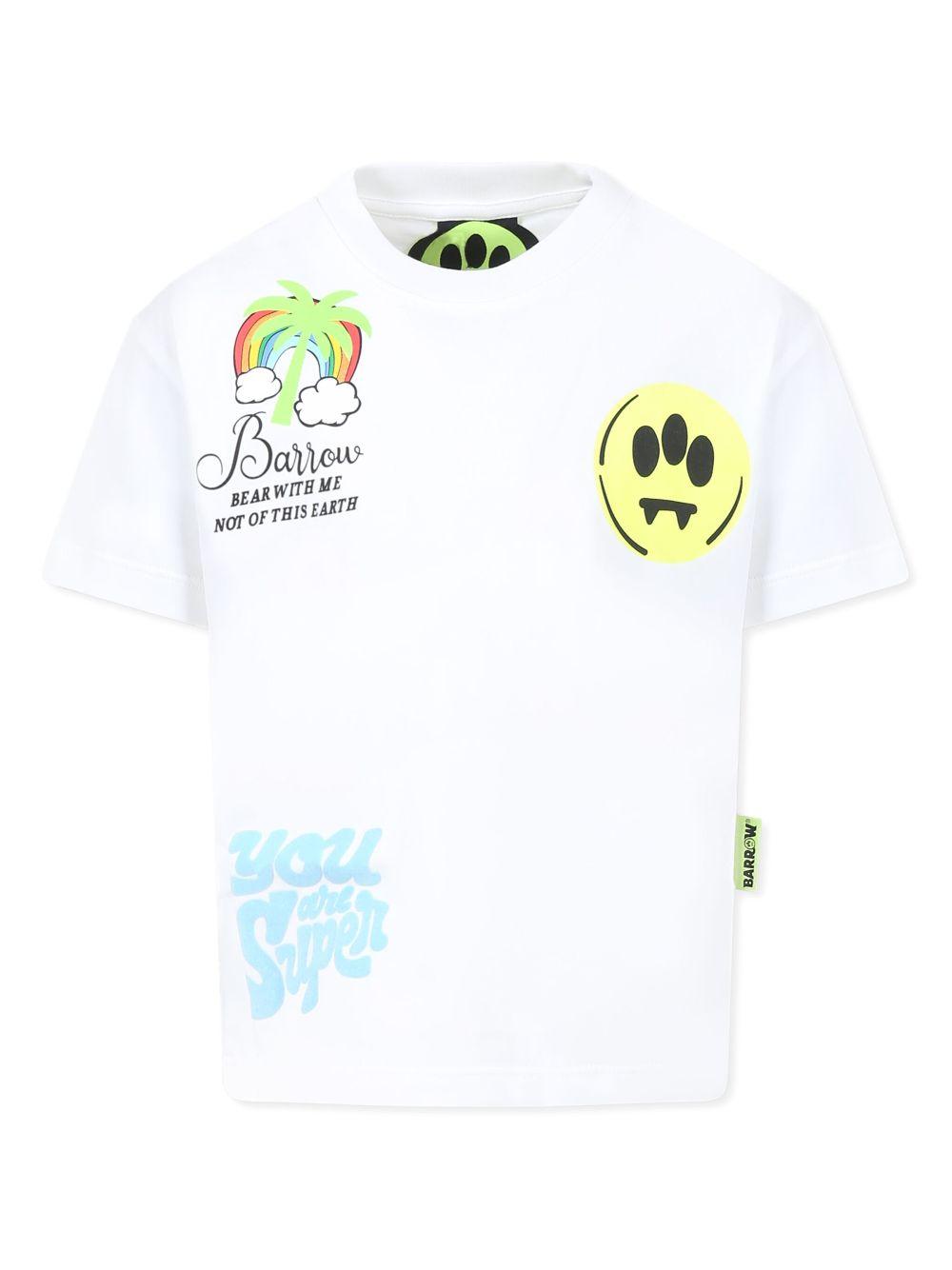 T-shirt bianca per bambino con stampa