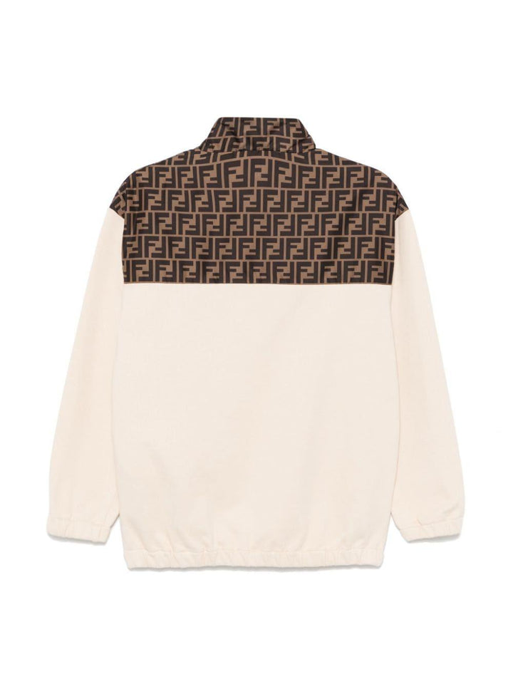 Felpa beige chiaro per bambina JUH0895V0 F1P2N Fendi Kids