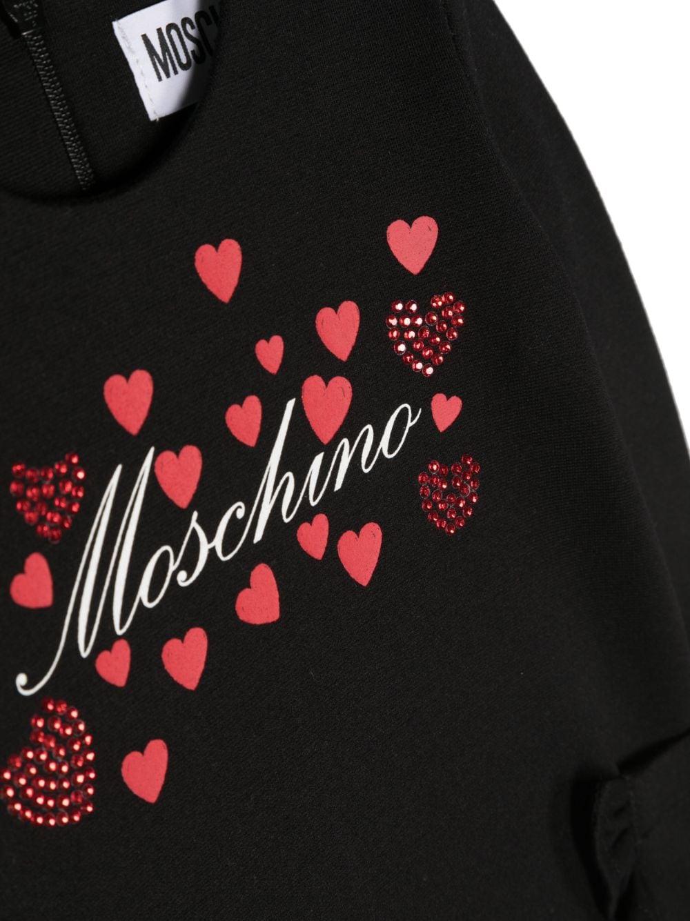 Black dress for baby girls with print