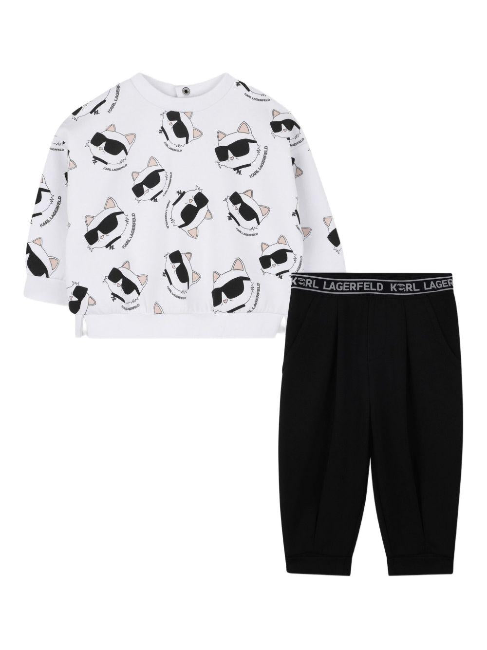 Completo nero/bianco per neonato Z30656 N50 Karl Lagerfeld Kids