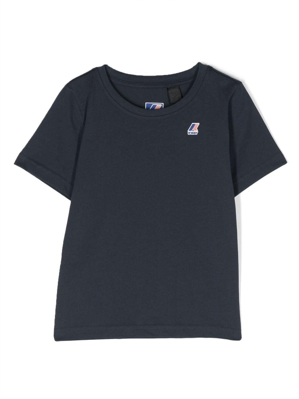 Blue t-shirt for boys with logo