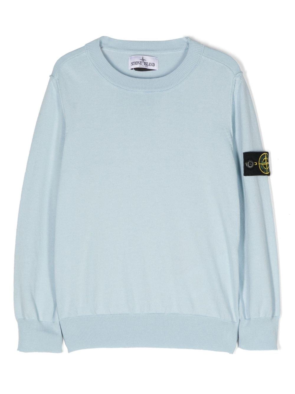 Maglione celeste per bambino con logo