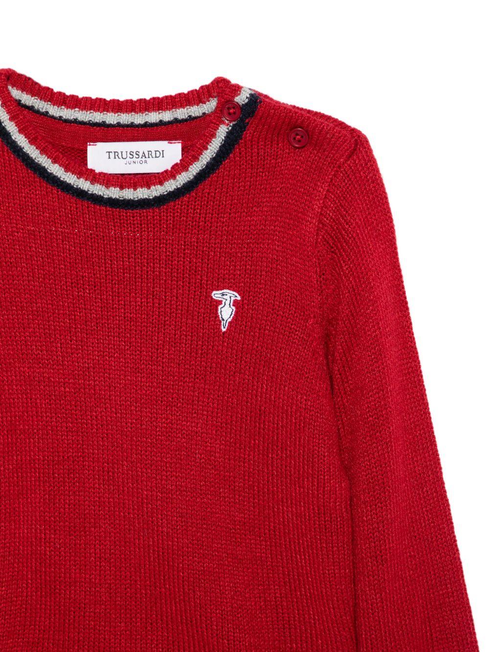 Maglione rosso per neonato TIA25051MA EMB Trussardi Kids