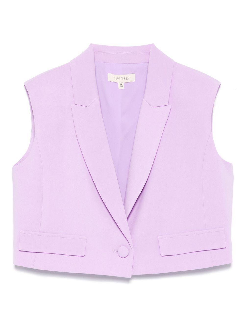 Gilet viola per bambina