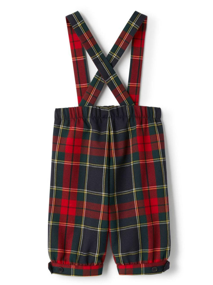 Red checked overalls for newborns