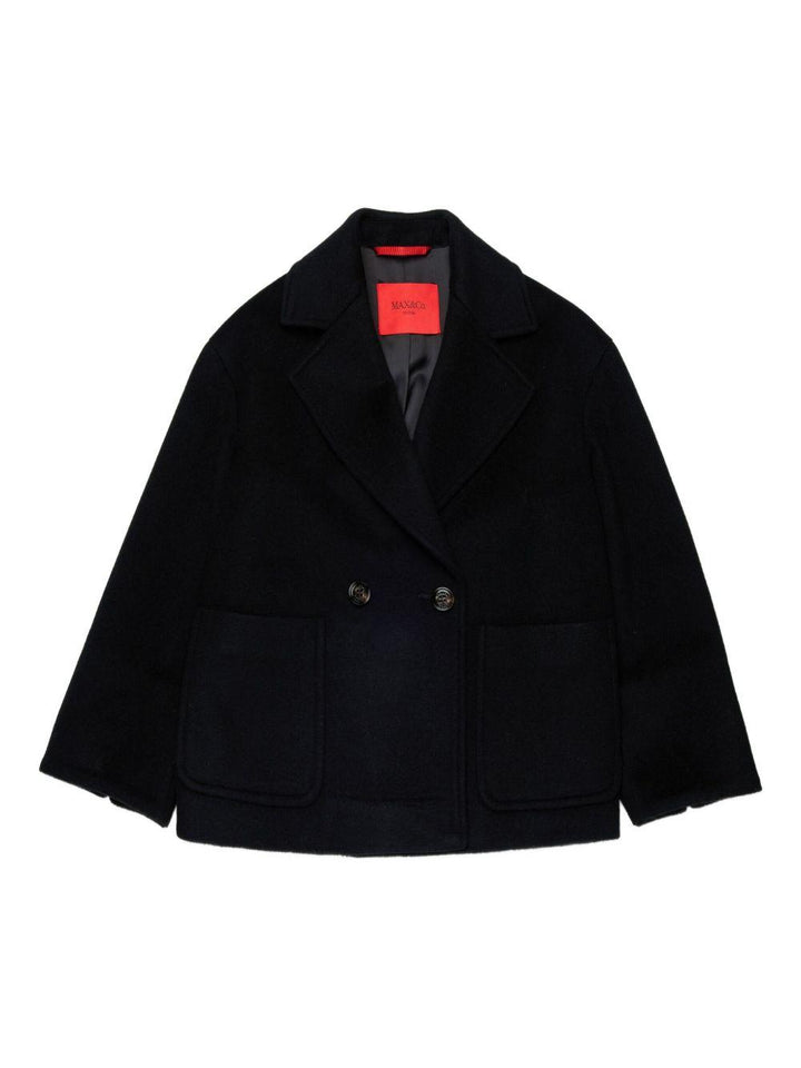Cappotto nero per bambina MX0229MX052 MX900 Max&co Kids