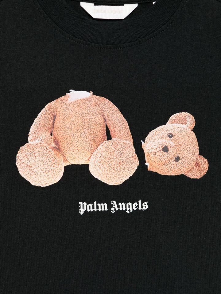 T-shirt nero per bambino PBAA003C99JER006 1060 Palm Angels Kids