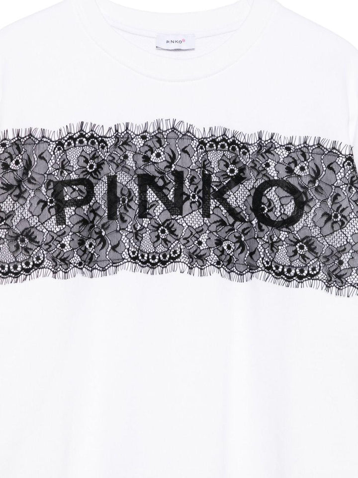Felpa bianca per bambina KFFE024CFF015 D839 Pinko Kids