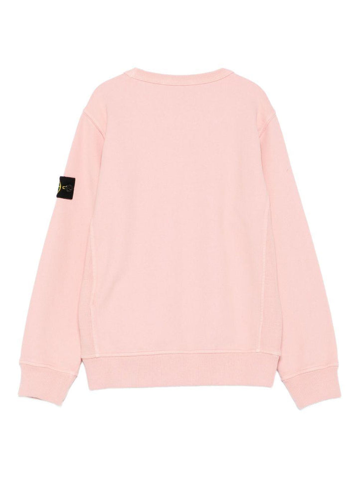 Felpa rosa chiaro per bambino 66100001S0A20 V0080 Stone Island Kids