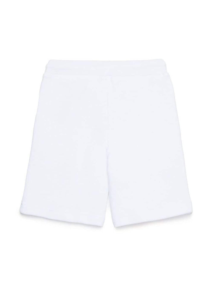 White Bermuda shorts for boys with logo