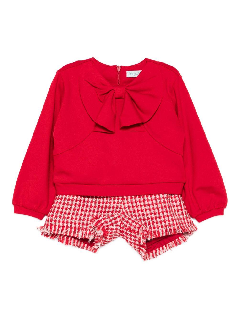 Completo rosso per neonata 5711 002 Abel & Lula