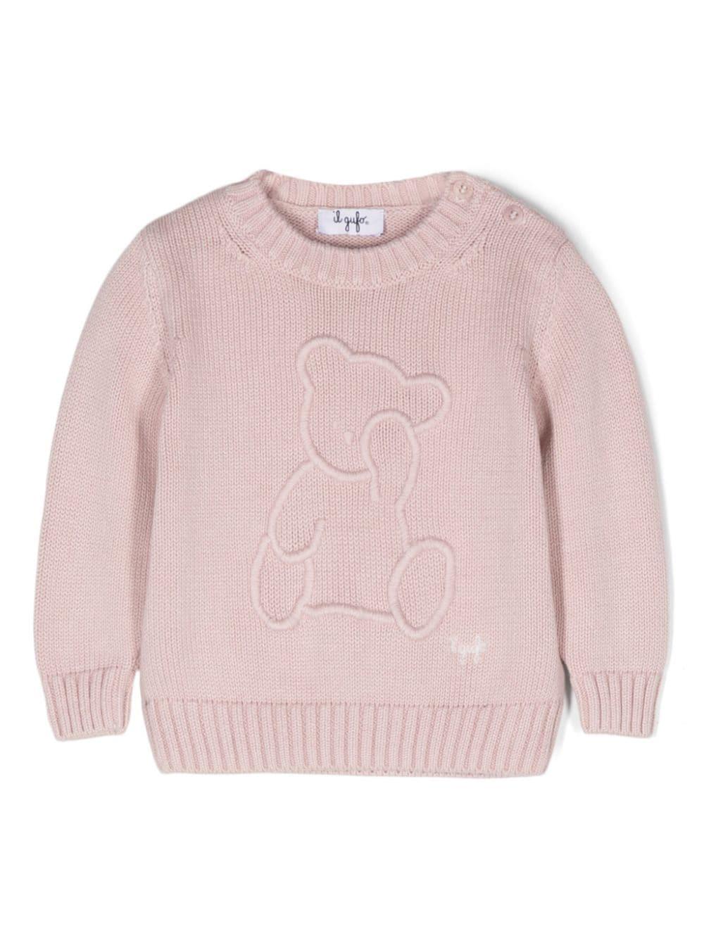 Powder pink sweater for baby girl