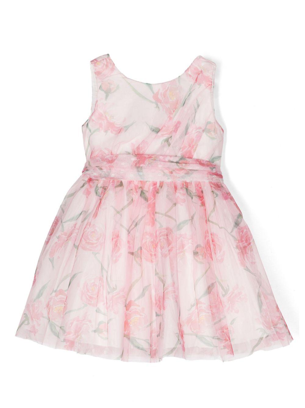 Abito rosa per bambina con stampa