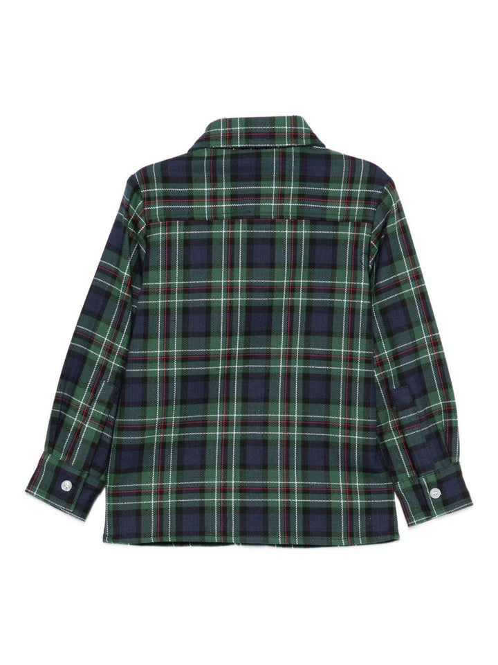 Camicia verde/blu per neonato TIA25053CA MAD Trussardi Kids