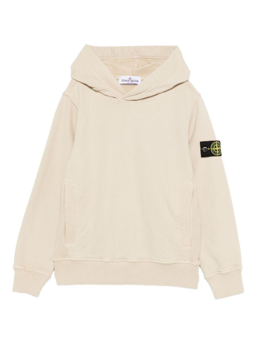 Felpa beige per bambino 66100004S0A20 V0099 Stone Island Kids