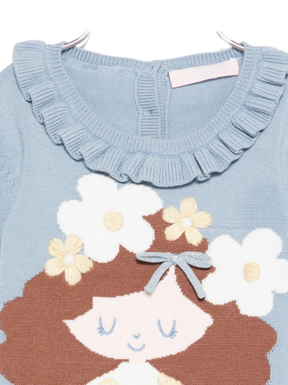 Maglione azzurro per neonata HF5071MA12P M9985 Liu Jo