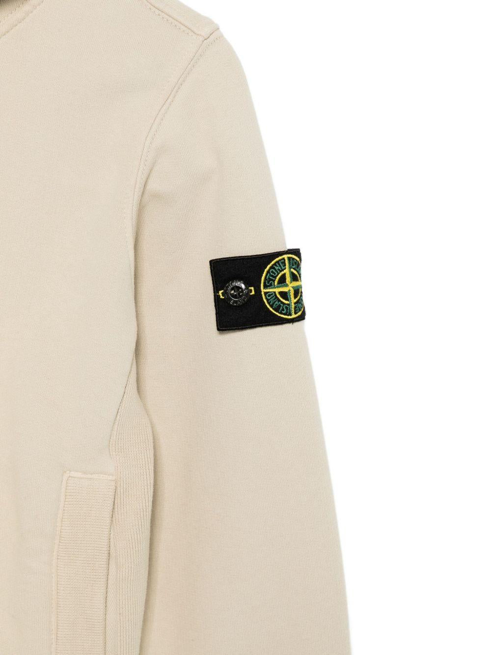 Felpa beige per bambino 66100004S0A20 V0095 Stone Island Kids