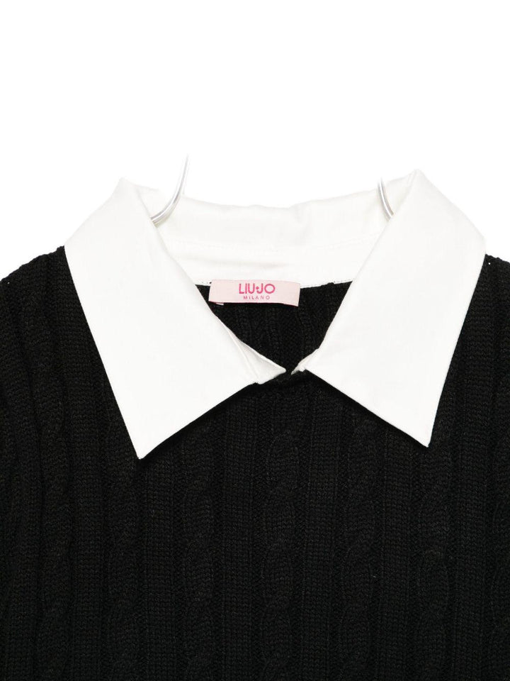 Maglione nero per bambina GF5061MA51I C3421 Liu Jo