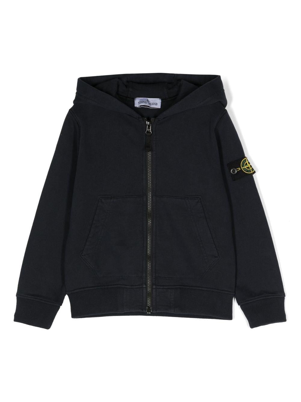 Blue sweatshirt for boys with logo