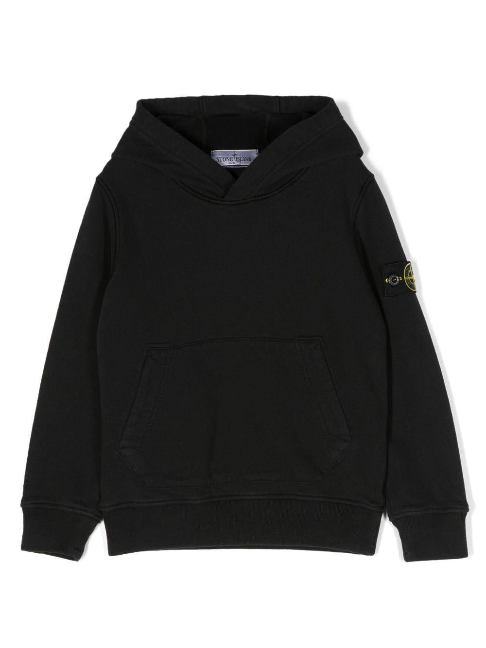 Black sweatshirt for boys with logo