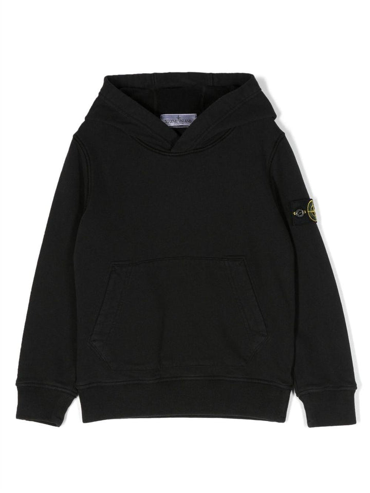 Black sweatshirt for boys with logo