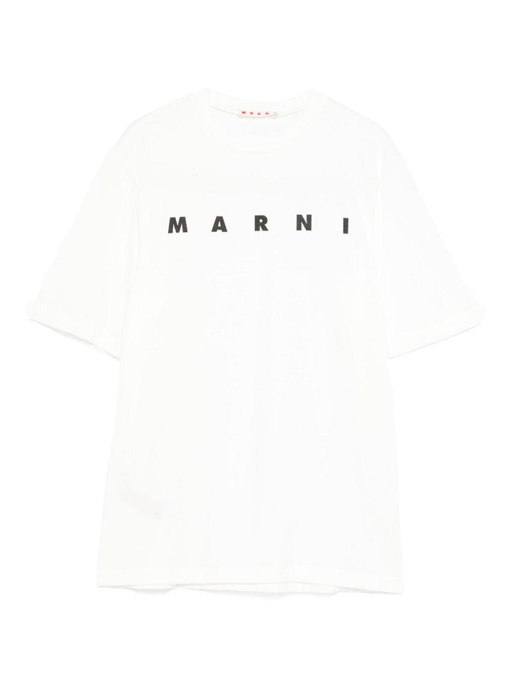 T-shirt bianca per bambino M01601M00RF 0M114 Marni Kids