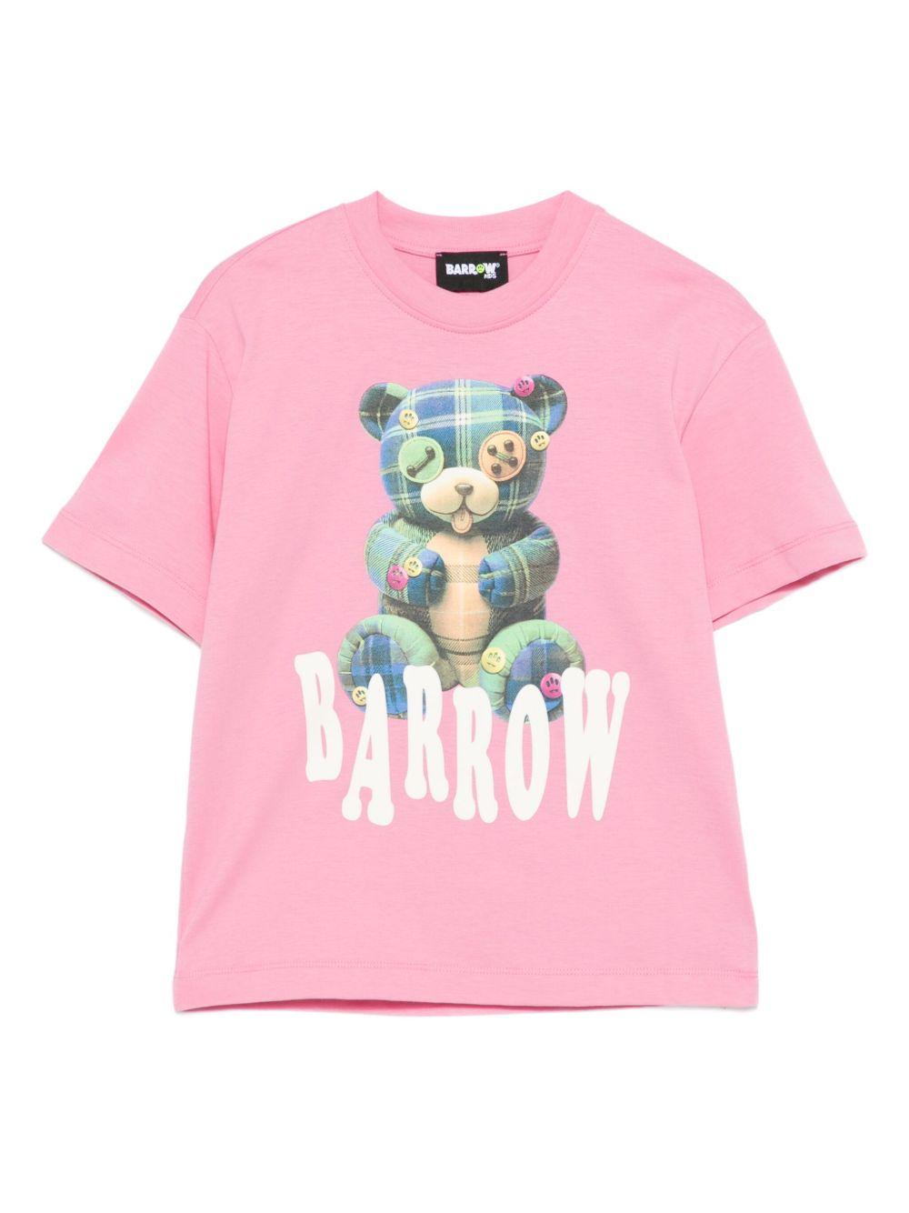 T-shirt rosa per bambino F5BKJUTH244 042 Barrow Kids