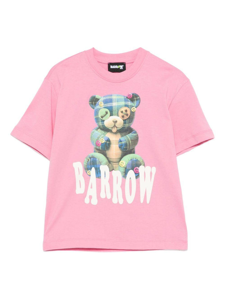 T-shirt rosa per bambino F5BKJUTH244 042 Barrow Kids
